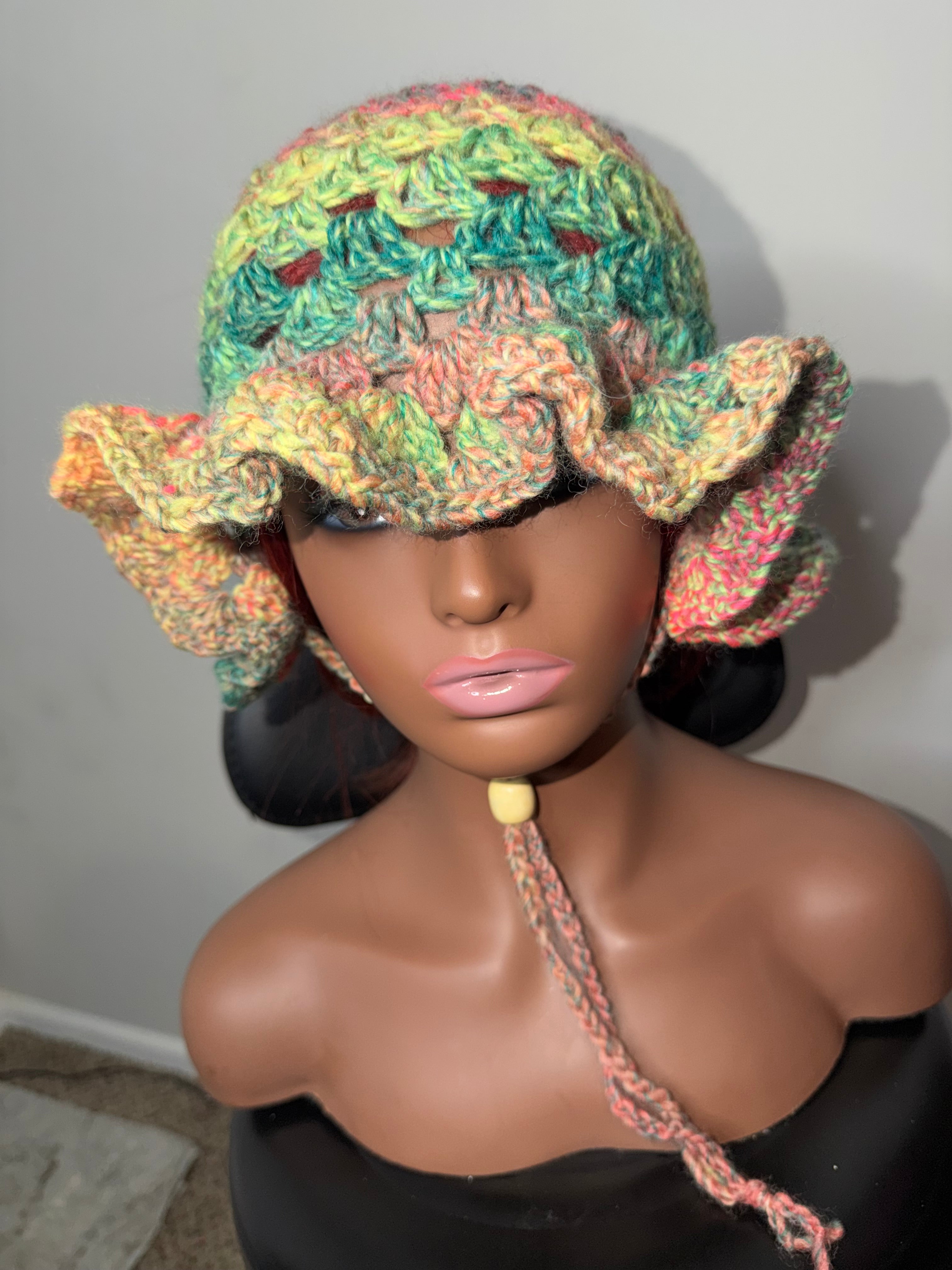 Summer Crochet Ruffle Bucket Hat Pattern PDF | Easy Crochet Bucket Hat Tutorial | Beginner Friendly Crochet Hat