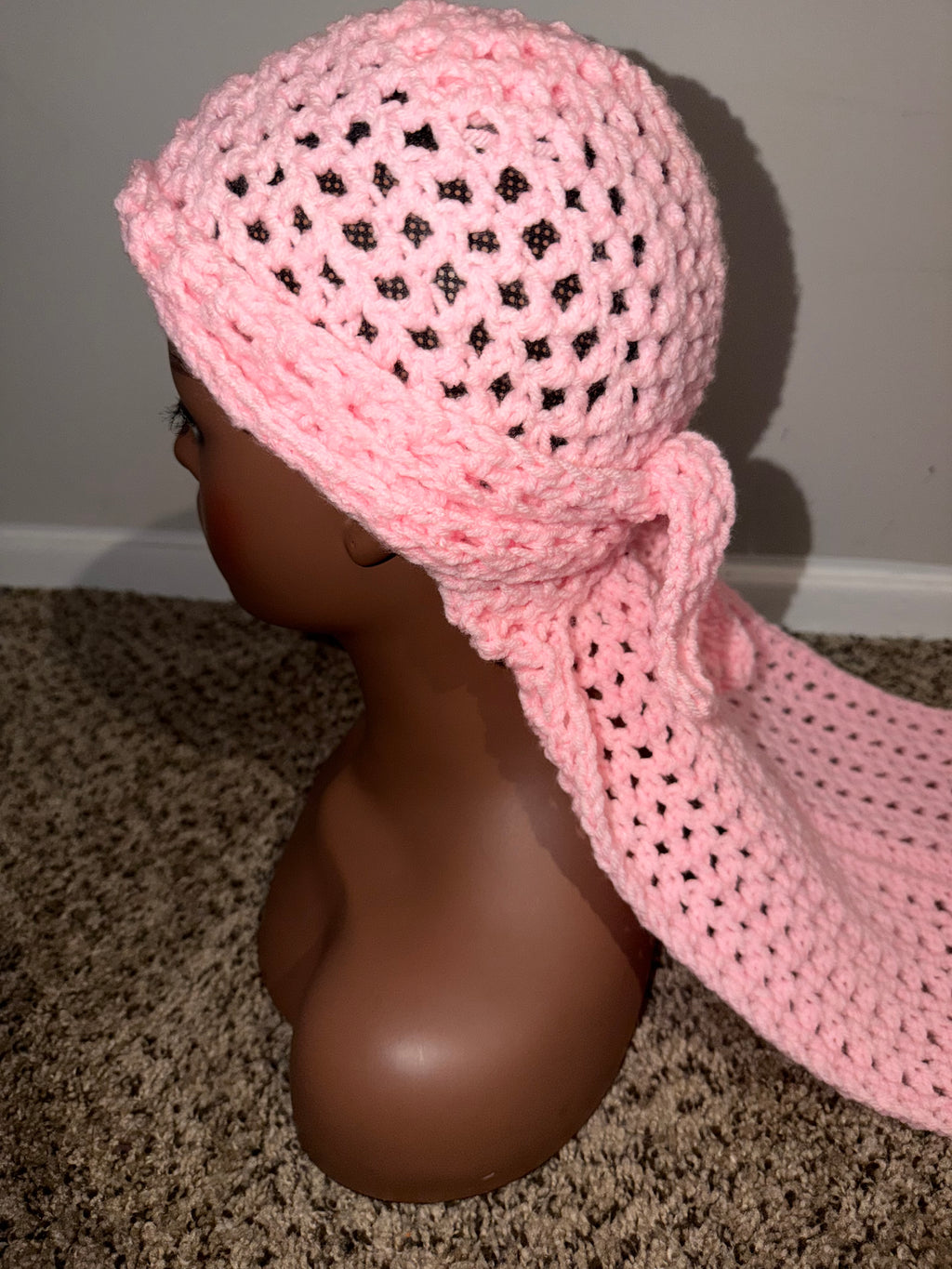 Pretty in Pink Crochet Du-Rag Pattern | Beginner Friendly Crochet Pattern | Digital PDF Download | Trendy Crochet Headwear