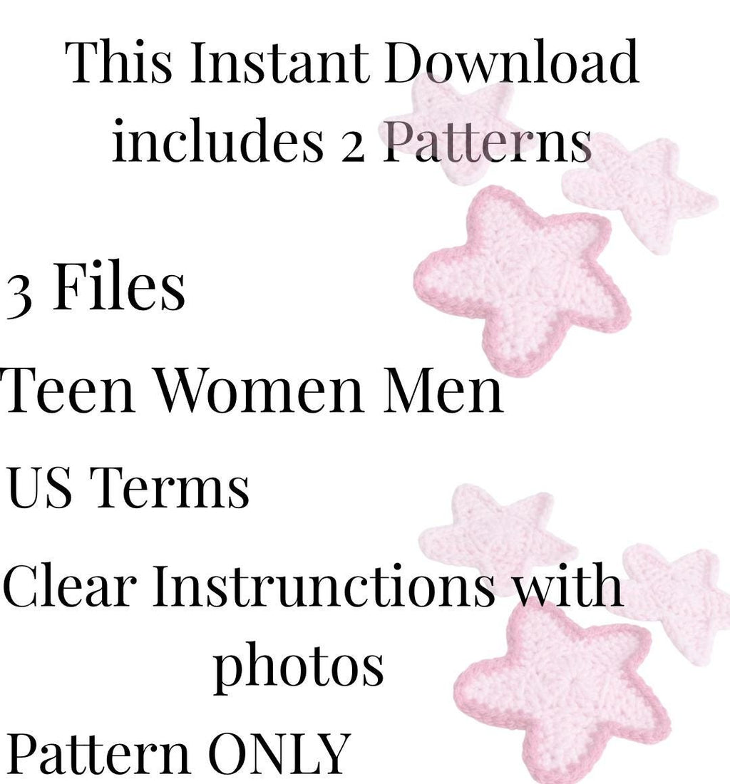 Easy Slouch Beanie Crochet Pattern PDF | Star Pattern | Adult Hat | Instant Download