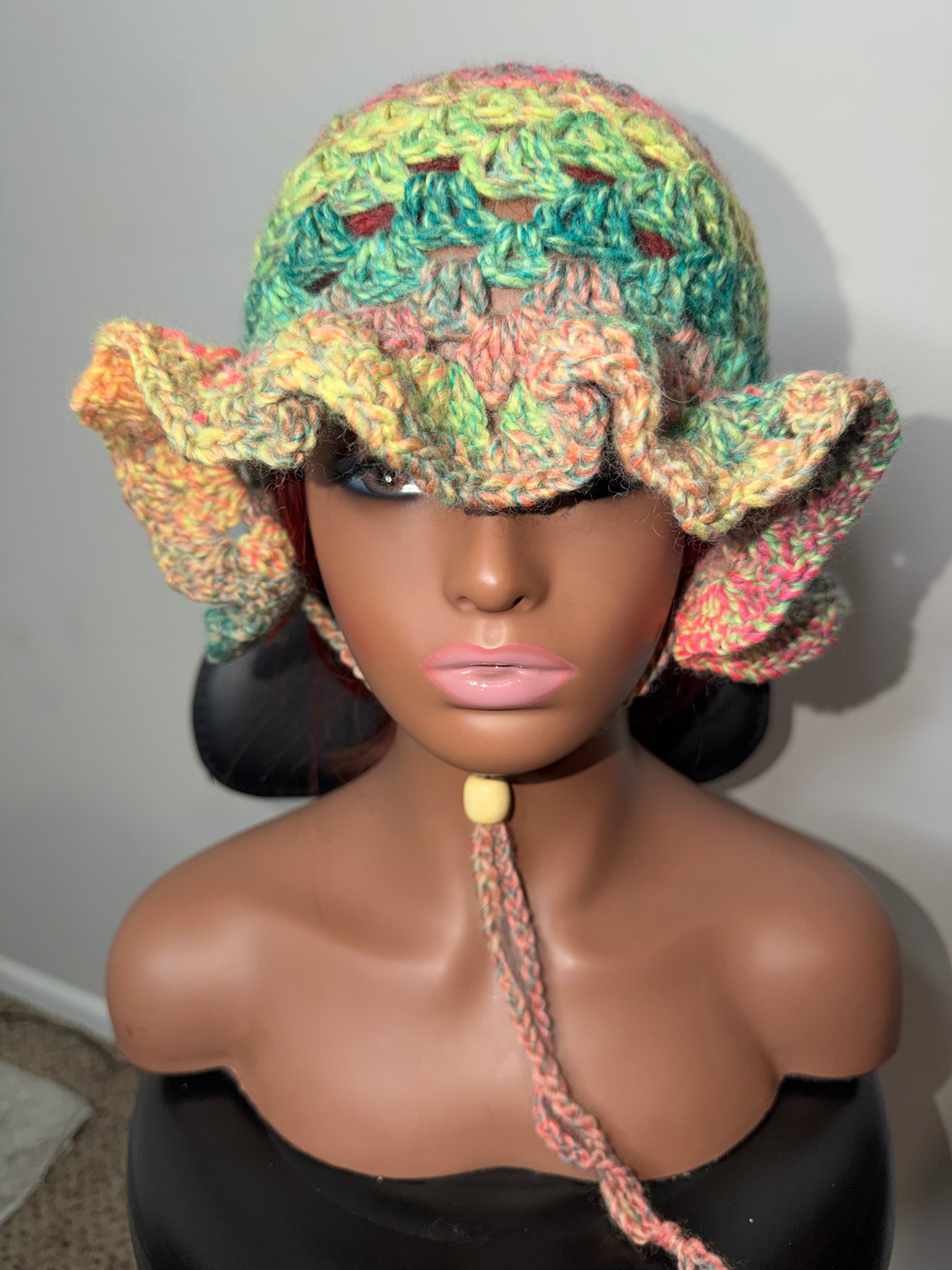 Summer Crochet Ruffle Bucket Hat Pattern PDF | Easy Crochet Bucket Hat Tutorial | Beginner Friendly Crochet Hat