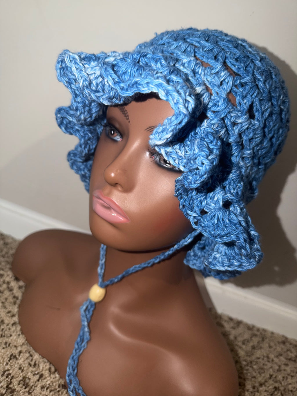 Summer Crochet Ruffle Bucket Hat Pattern PDF | Easy Crochet Bucket Hat Tutorial | Beginner Friendly Crochet Hat