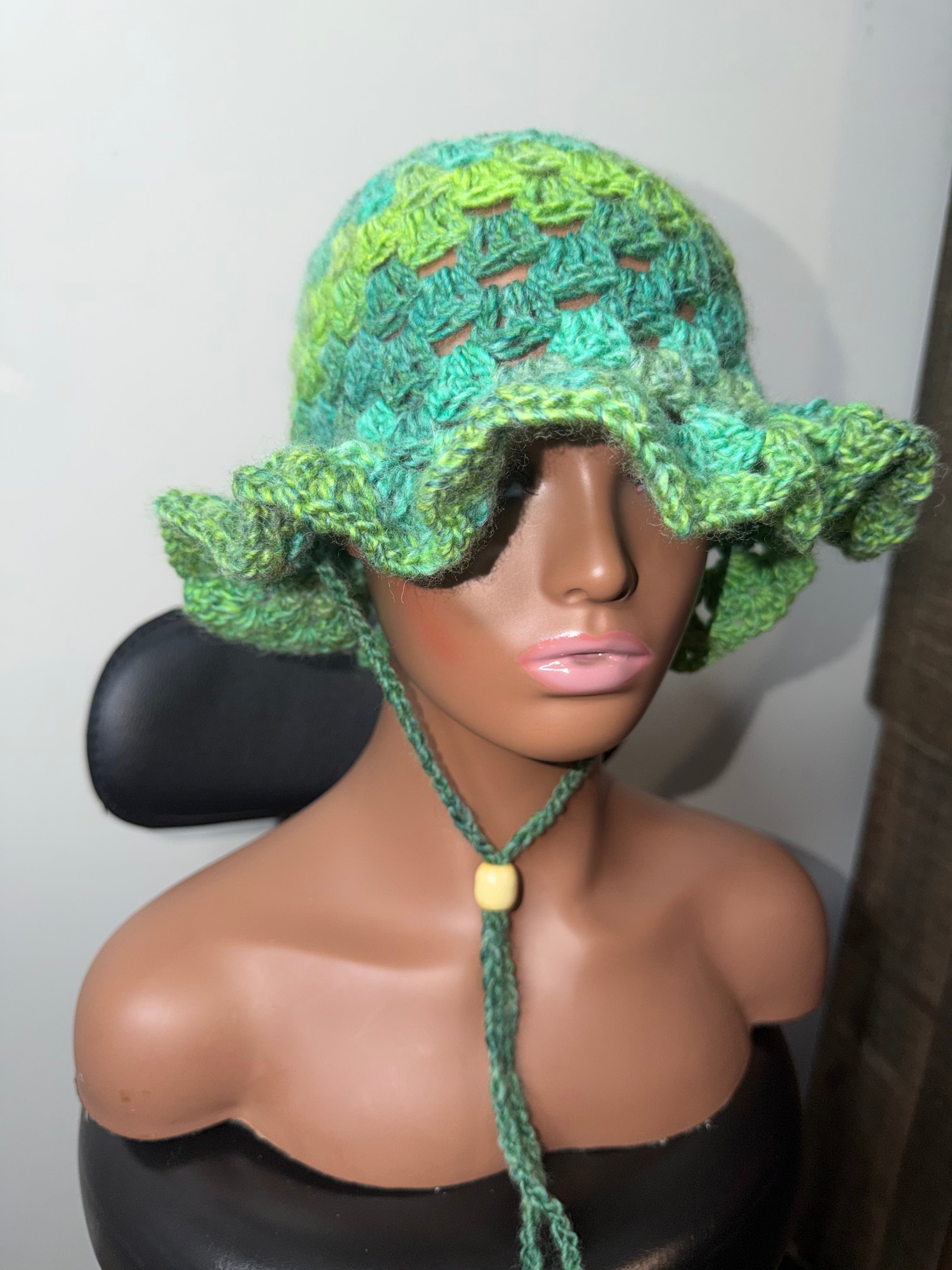 Summer Crochet Ruffle Bucket Hat Pattern PDF | Easy Crochet Bucket Hat Tutorial | Beginner Friendly Crochet Hat