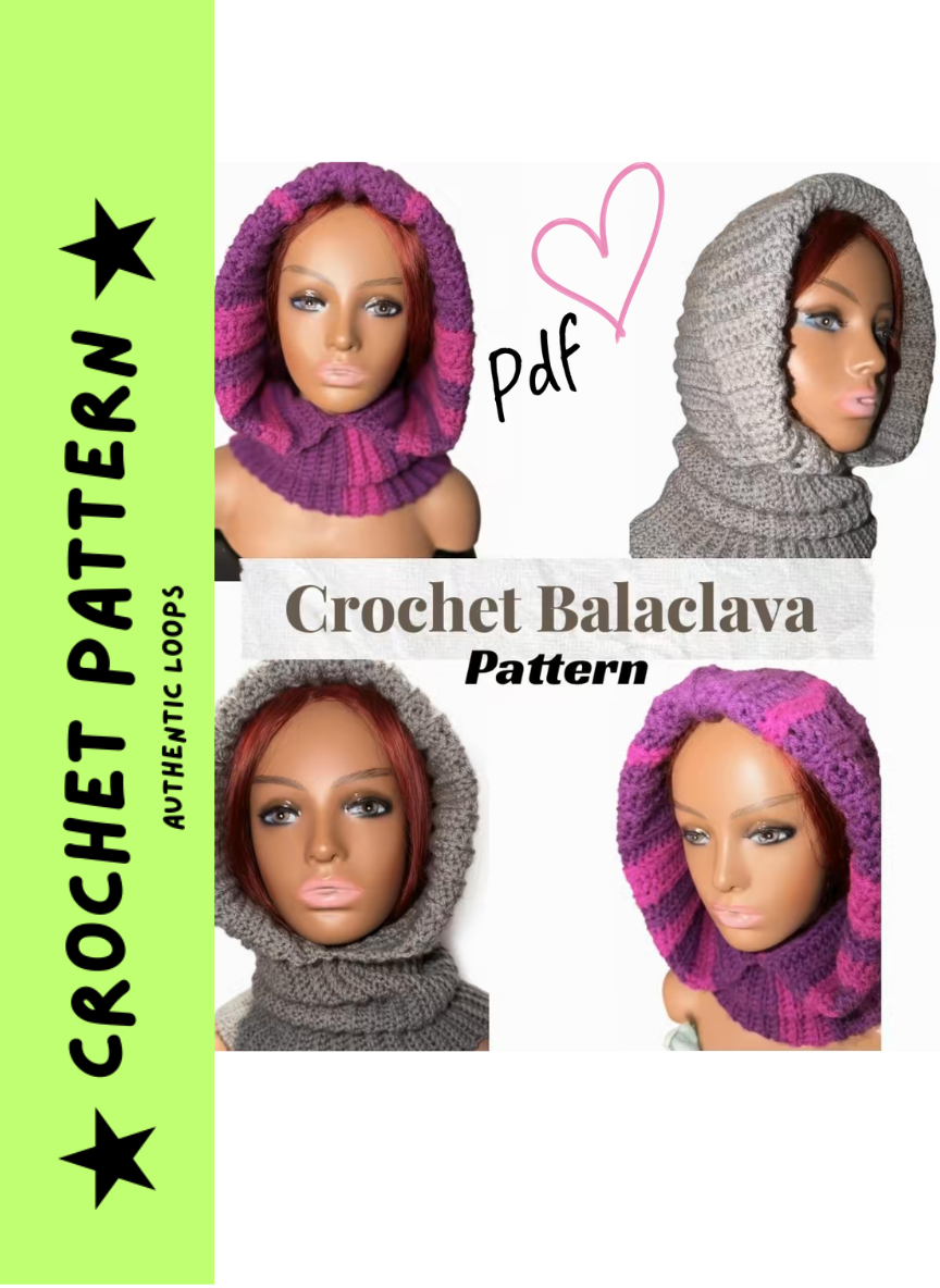 Crochet Balaclava Pattern Beginner Friendly Instant Download Easy Step by Step with Pictures cozy