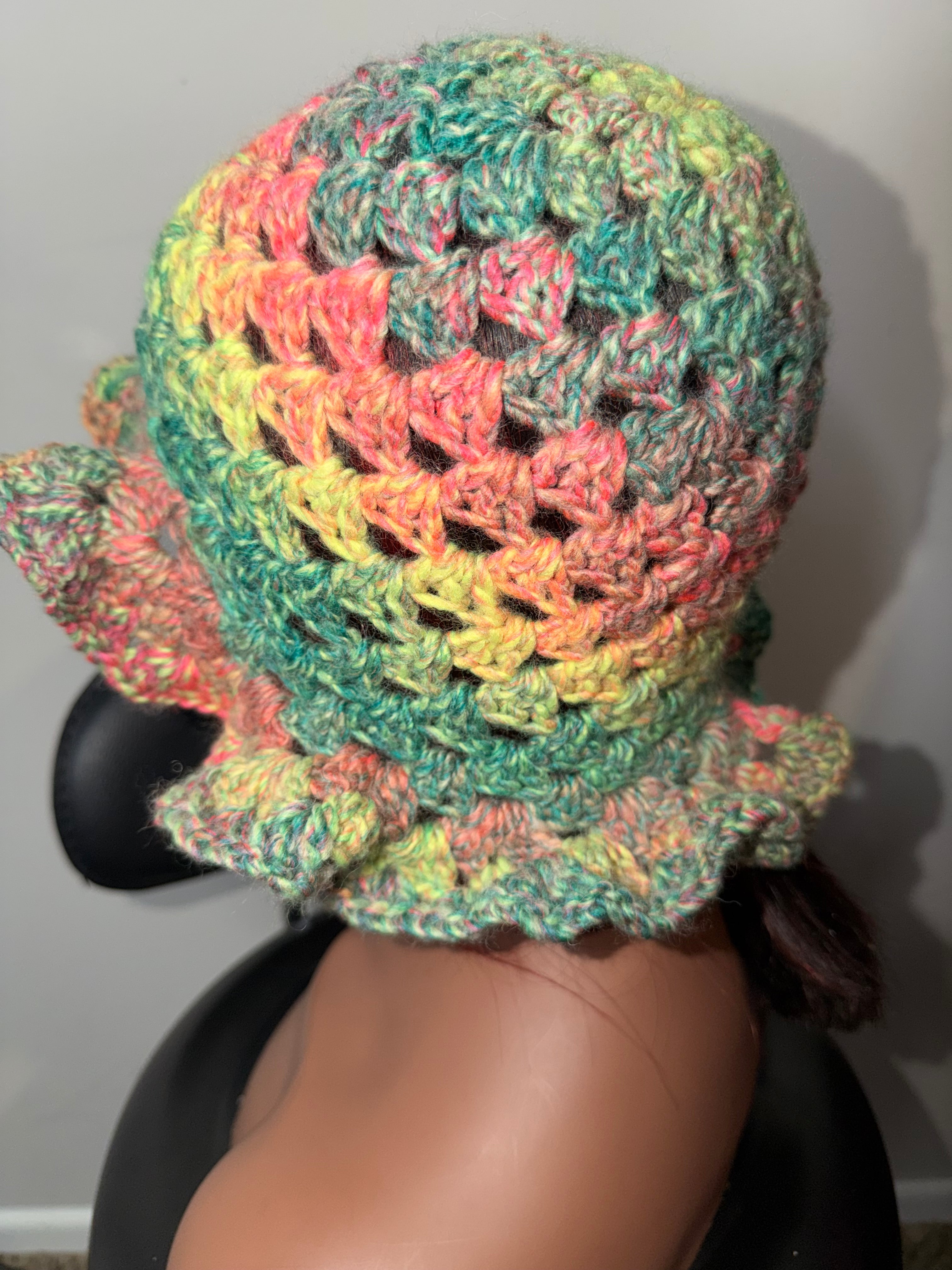 Summer Crochet Ruffle Bucket Hat Pattern PDF | Easy Crochet Bucket Hat Tutorial | Beginner Friendly Crochet Hat