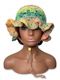 Handmade Pastel Ruffle Crochet Bucket Hat