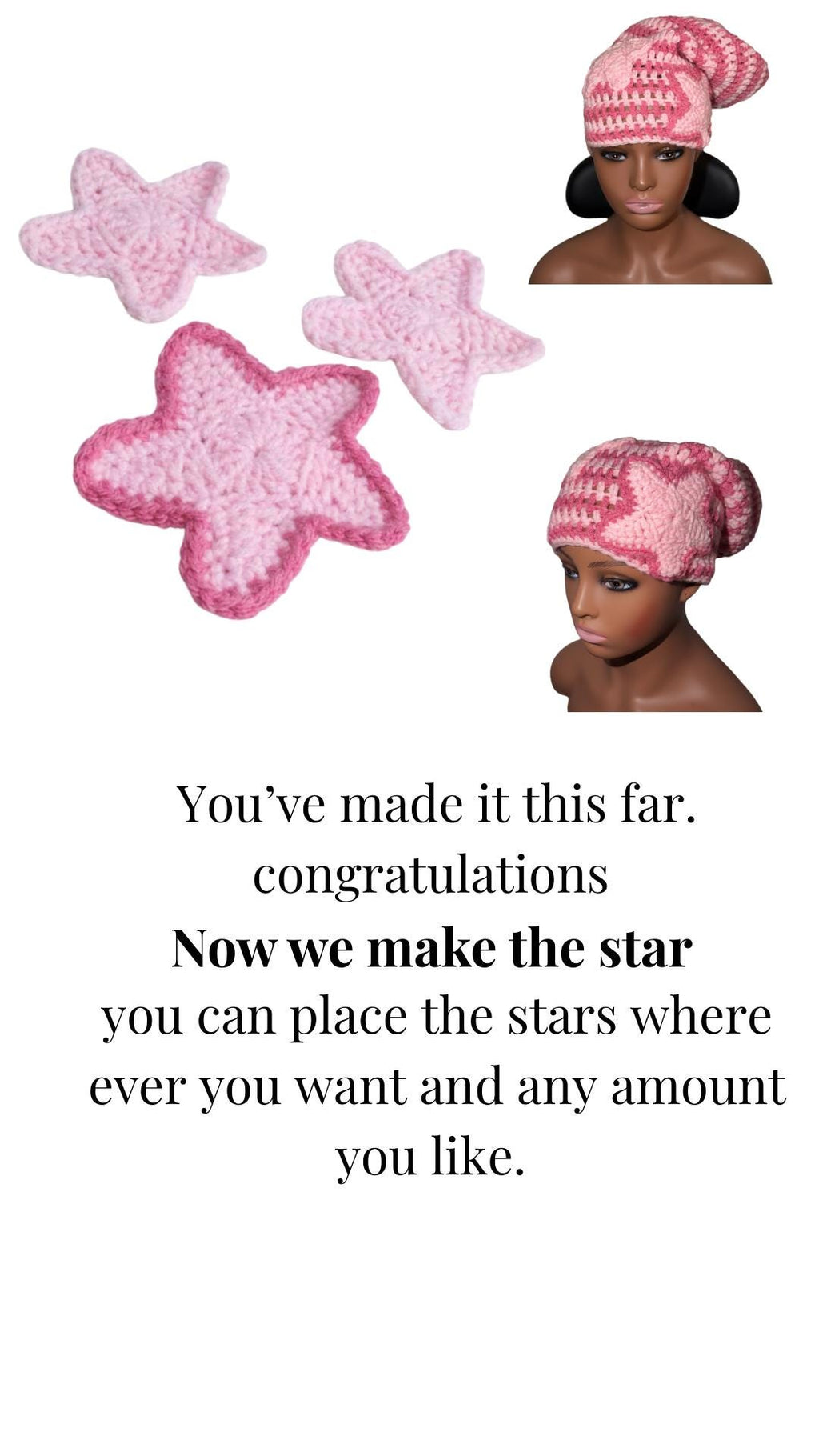 Easy Slouch Beanie Crochet Pattern PDF | Star Pattern | Adult Hat | Instant Download
